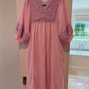 J Marie 1 Pink and Purple Gingham Dress